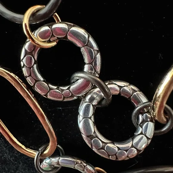 Brighton Elegant Gold and Silver Chain Necklace - Picture 3 of 5